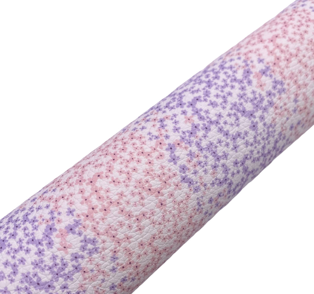 Purple and Pink Floral Combo Leatherette