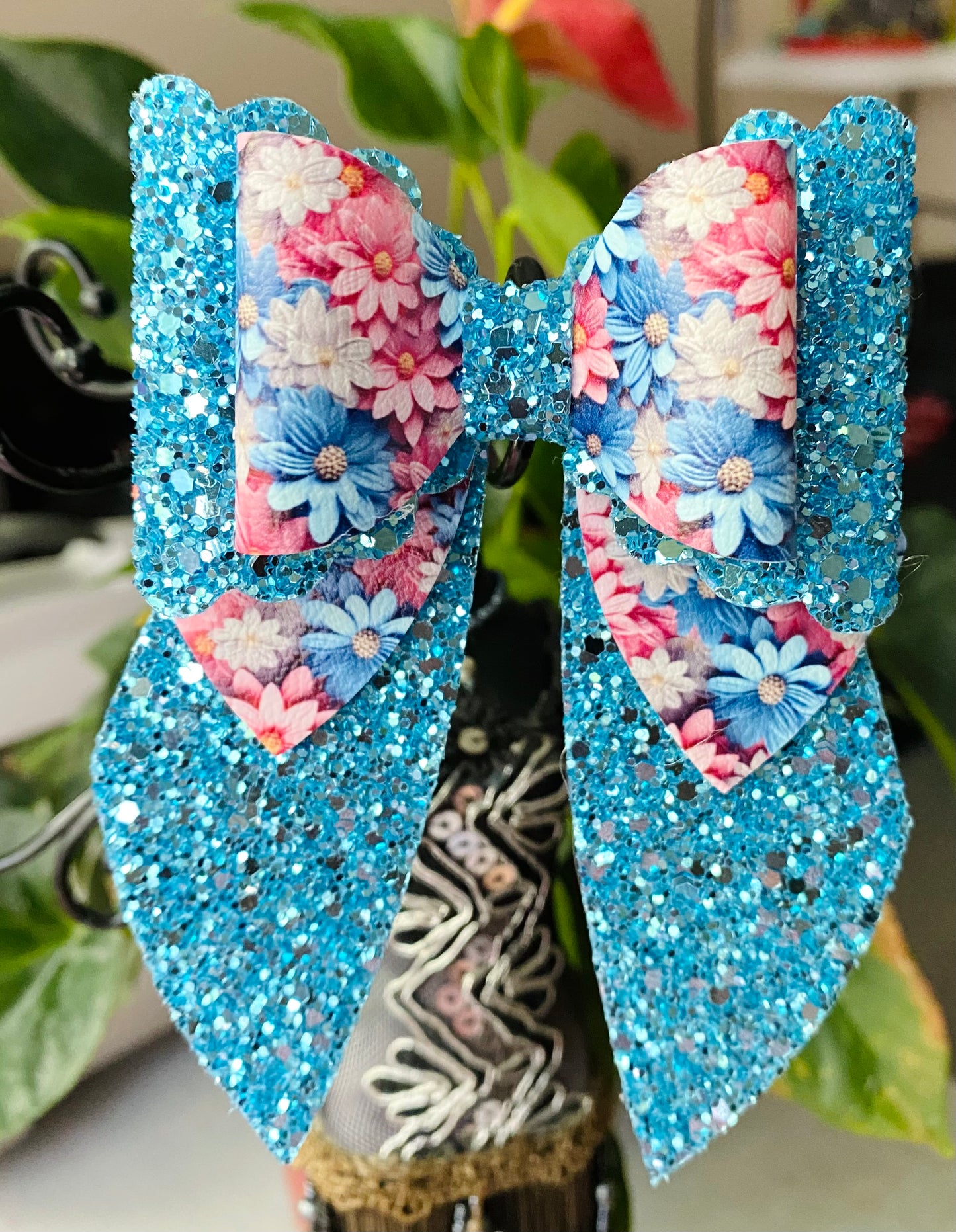 Astrid Bow (A)- Floral Blue