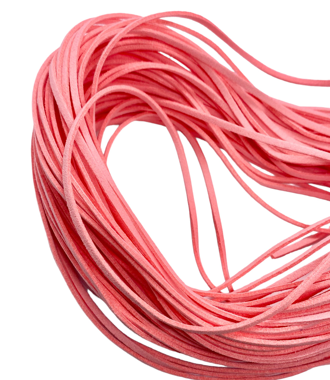 Salmon Pink Suede Cord