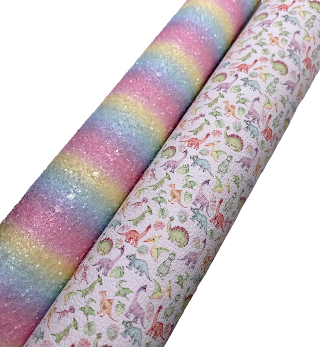 Rainbow Dinos Leatherette