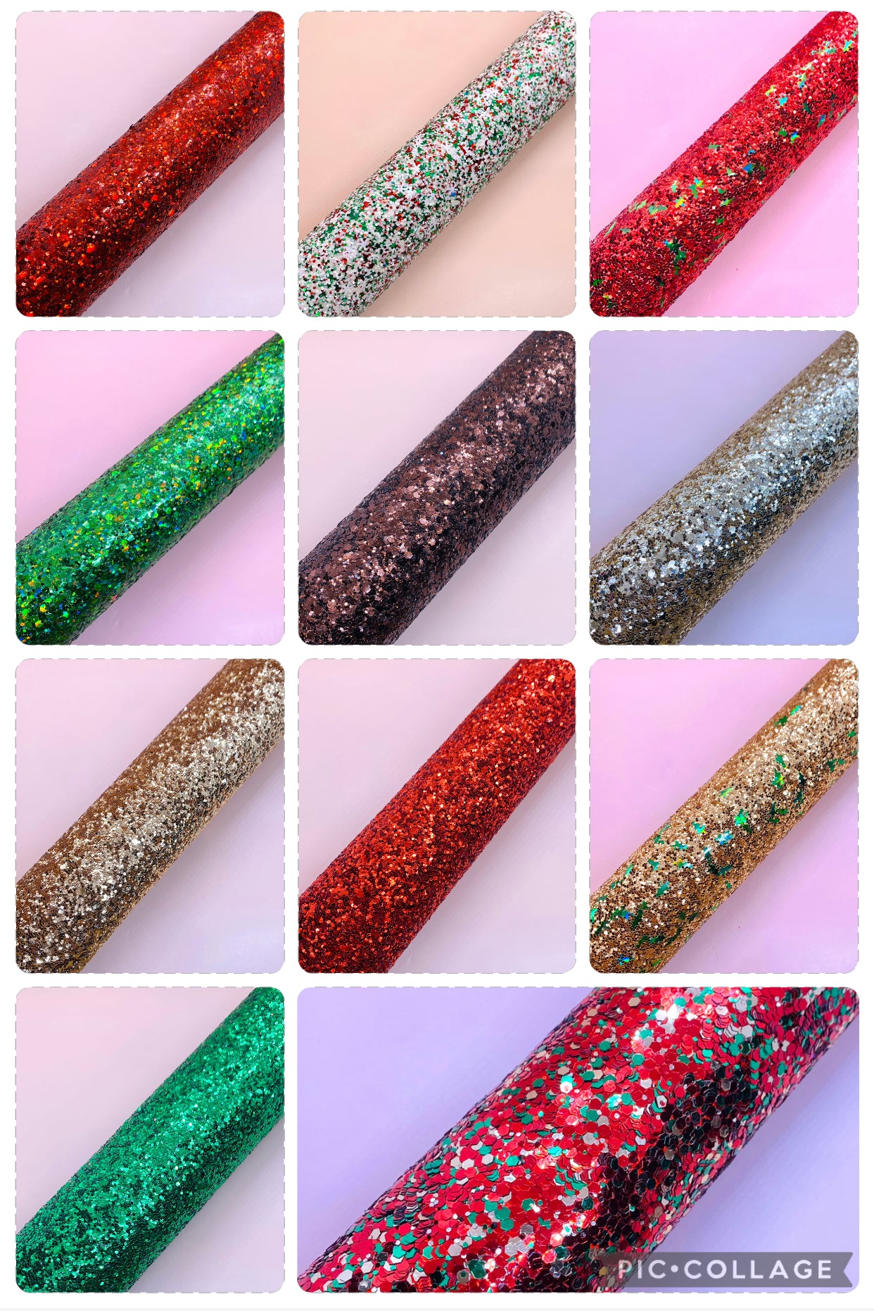 Christmas Glitter Fabric Collection