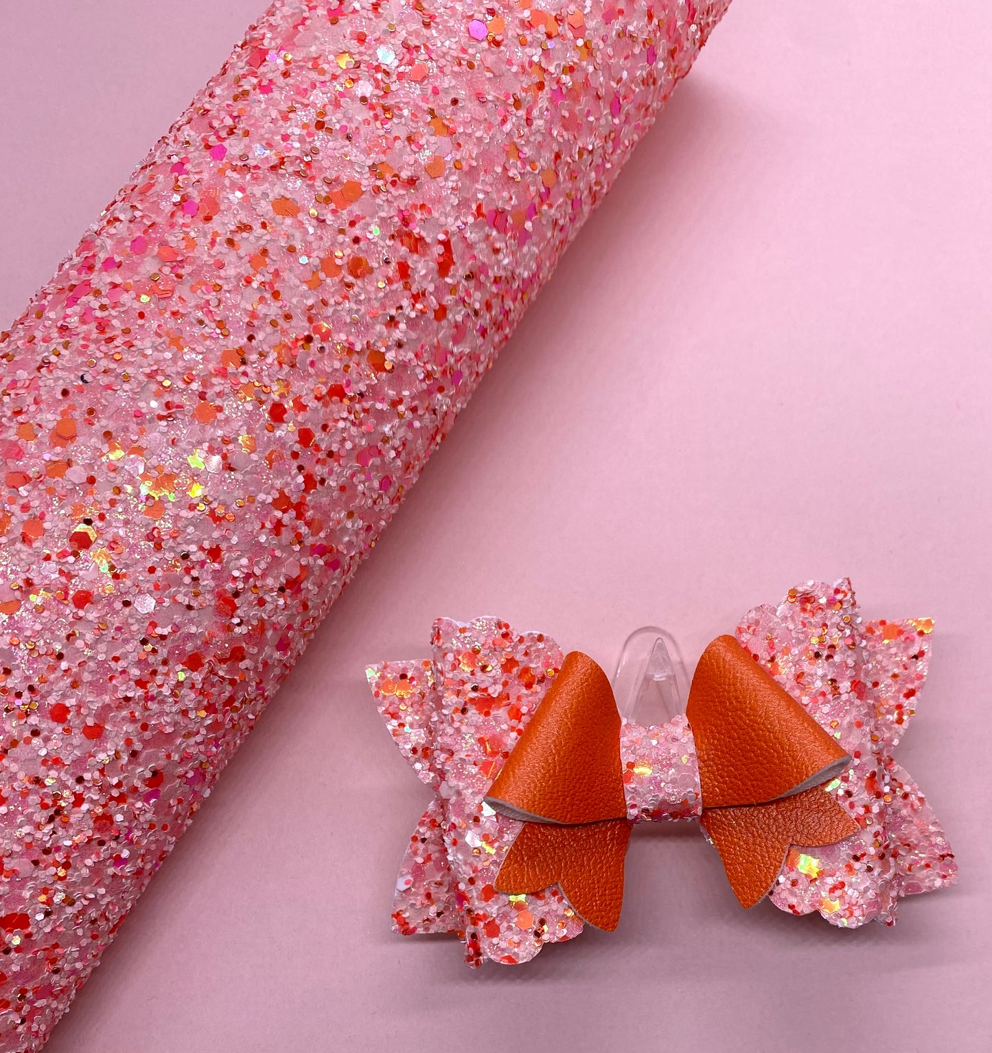 Neon Orange Sparkle