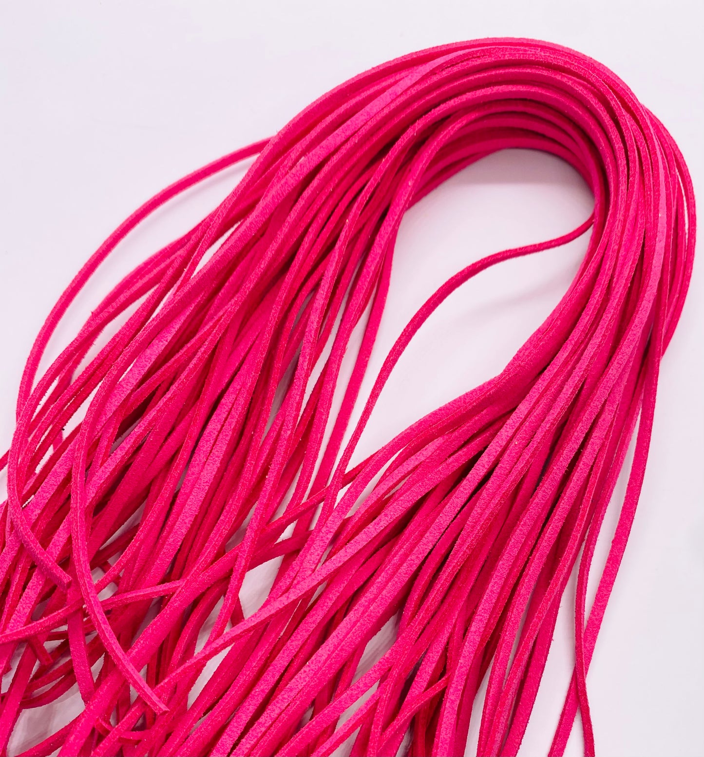 Fuchsia Pink Suede Cord