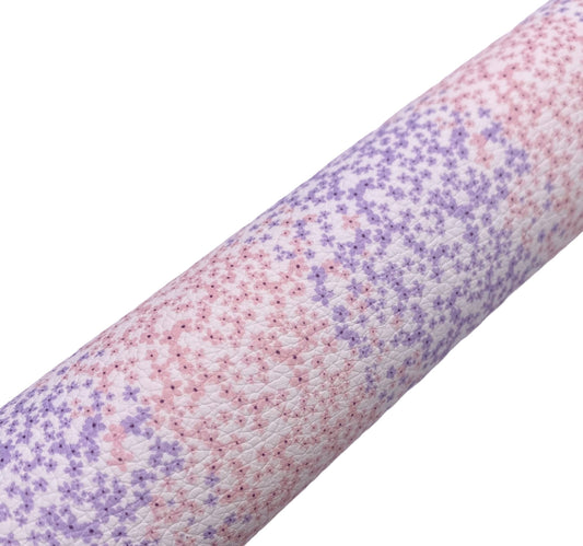 Purple and Pink Floral Combo Leatherette