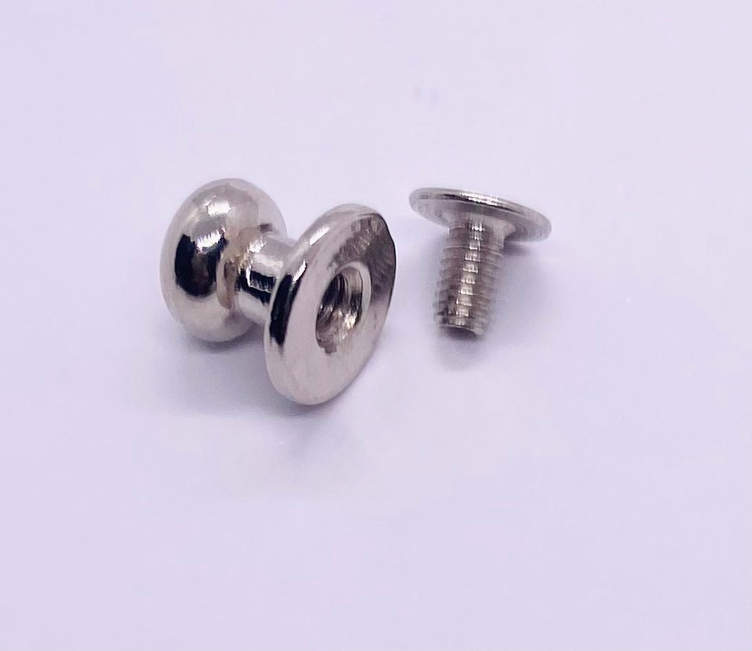 7mm Silver Rivet Screws (Pack of 10 Sets)