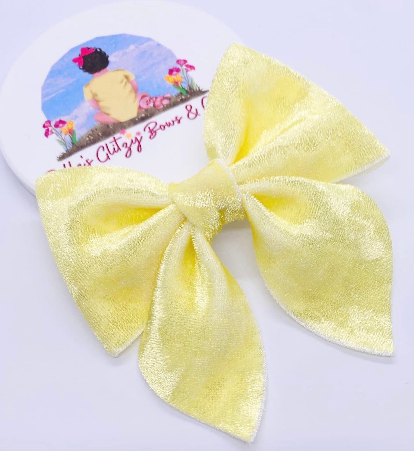 Yellow Crushed Velvet