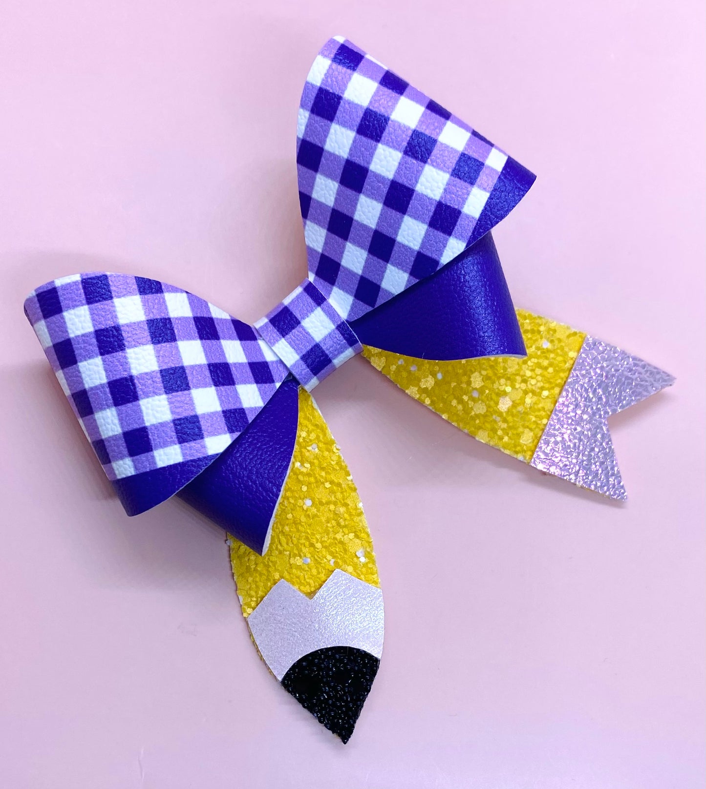 Pencil Bow- Purple