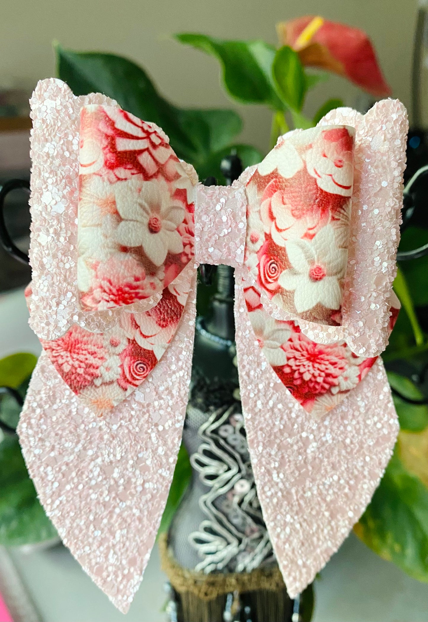 Astrid Bow (C)- Floral Peach