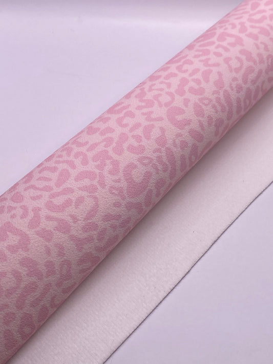 Pink Leopard Suede