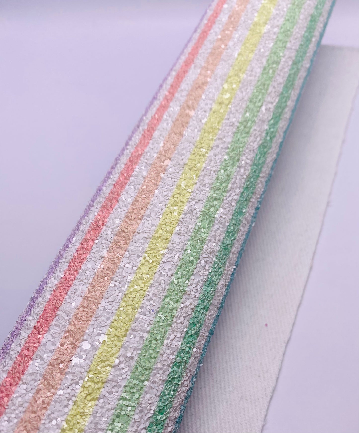 Stripy Pastel Chunky Glitter